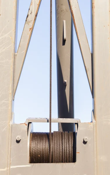 Dźwig przewód stalowy Tambor — Zdjęcie stockowe