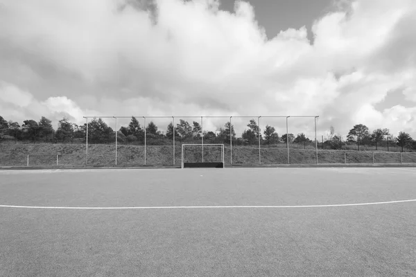 Hockey Field Goals Astro Black White — Stock Photo, Image