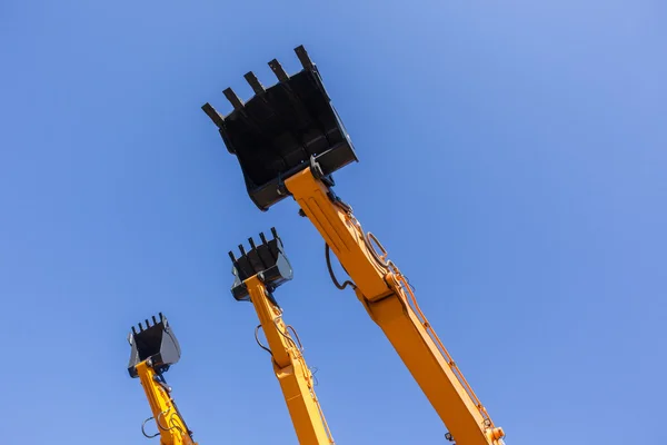 Máquinas de terraplenagem Novos baldes Graders — Fotografia de Stock