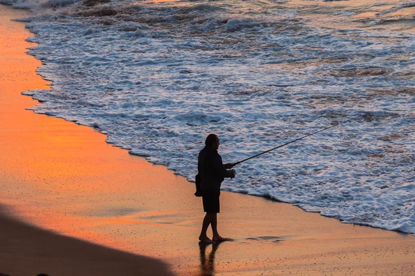 Strand van Fisherman afsteekt waterlijn kleuren — Stockfoto