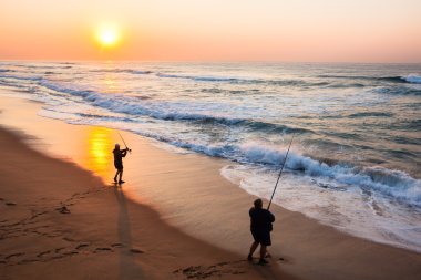 Balıkçı Beach gündoğumu okyanus