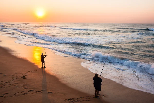 Rybak Plaża Ocean Wschód słońca — Zdjęcie stockowe