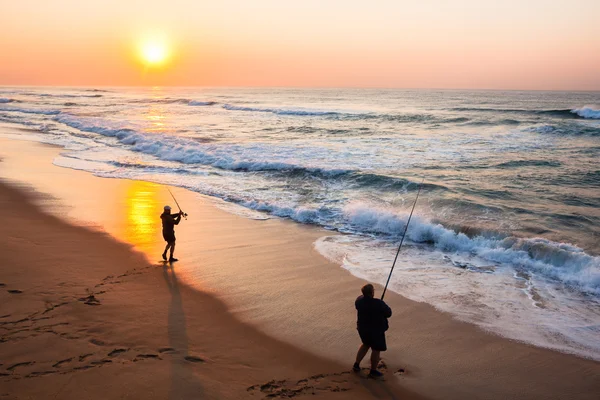 渔夫海滩日出海洋 — 图库照片