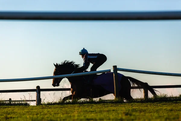 Race ryttare siluett — Stockfoto