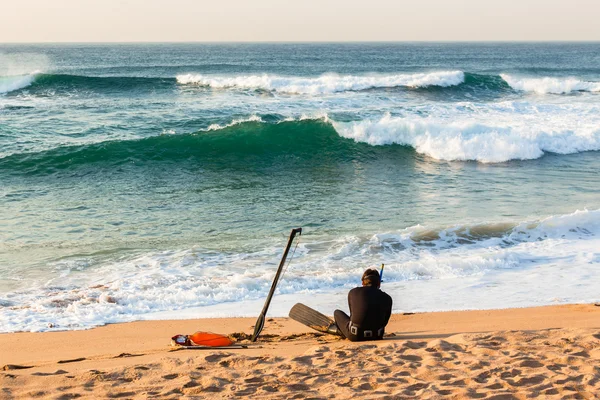 Buceador Spear Fishing Beach — Foto de Stock