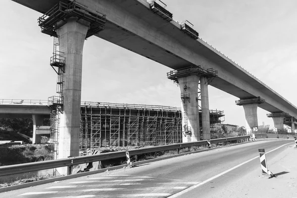 Construction New Highway Ramp Junction — Stock Photo, Image