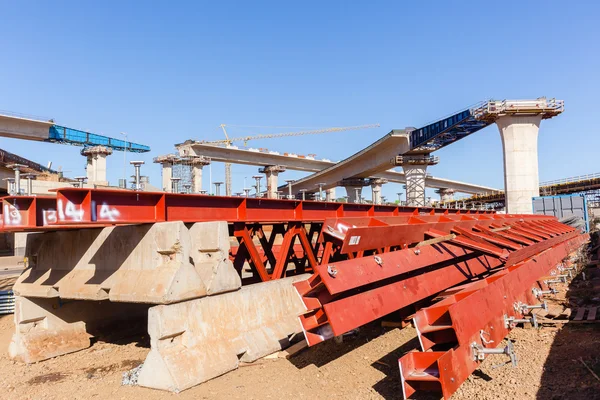 Construção de rampas de junção rodoviária — Fotografia de Stock