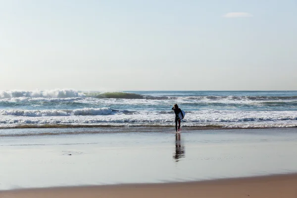 Surfer Beach Ocean — Stock Photo, Image