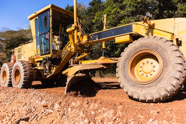 Grader Road Construcción de obras de tierra — Foto de Stock