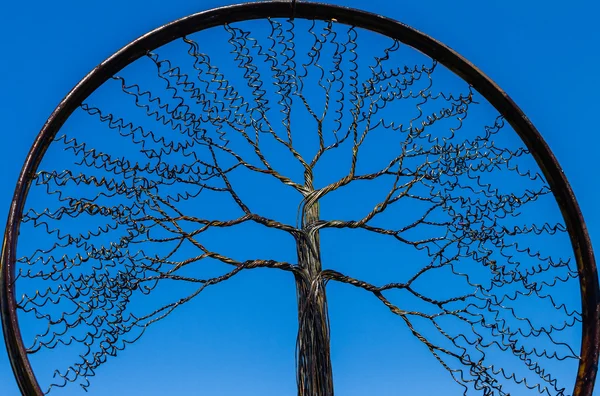 Rim de ramos de árvore de arame — Fotografia de Stock