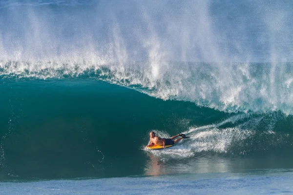 Surfing Bodyboarding Ocean Wave — Stock Photo, Image