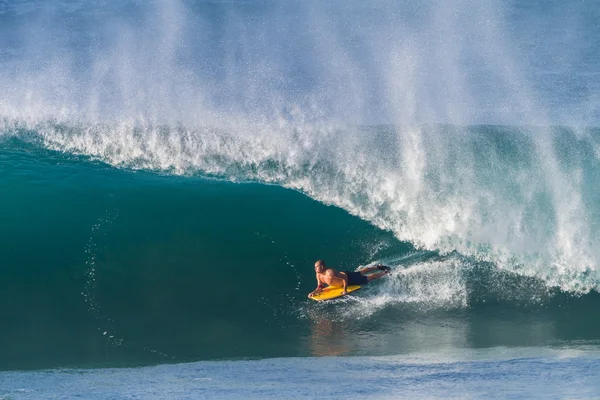 Surf Bodyboarding Ocean Wave — Fotografia de Stock