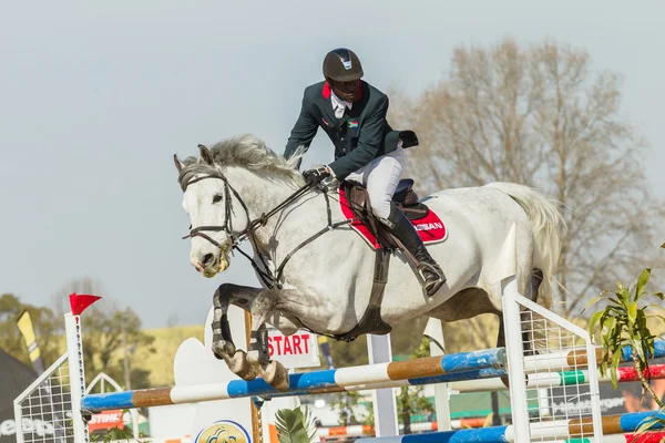 Equestrain Horse Show Jumping — Fotografia de Stock