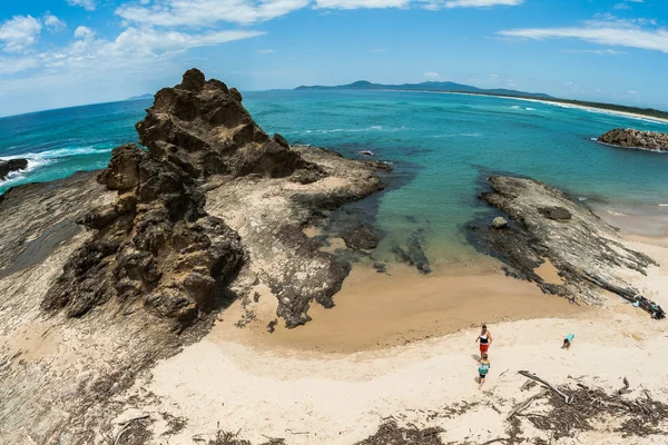 Blue Ocean Rocky Headland Holidays — Stock Photo, Image