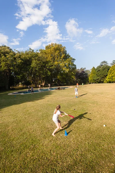 Family Baseball Game — Stock Photo, Image