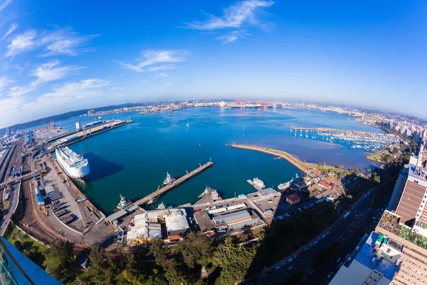 Paesaggio aereo del porto di Durban — Foto Stock