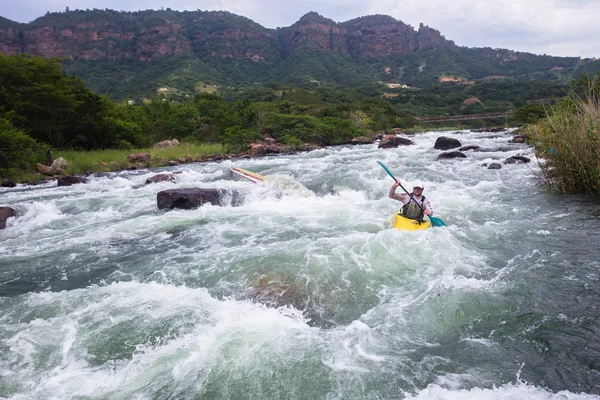 Kayaks River Acción — Foto de Stock