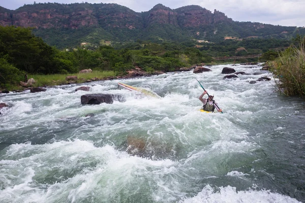 Kayaks River Action — Stock Photo, Image