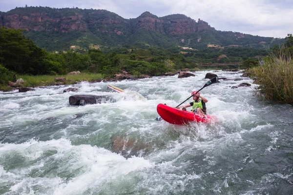 Kayaks River Azione — Foto Stock