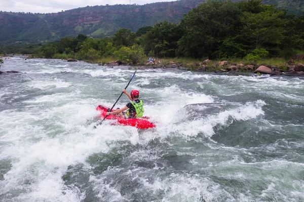 Kayaks River Acción — Foto de Stock