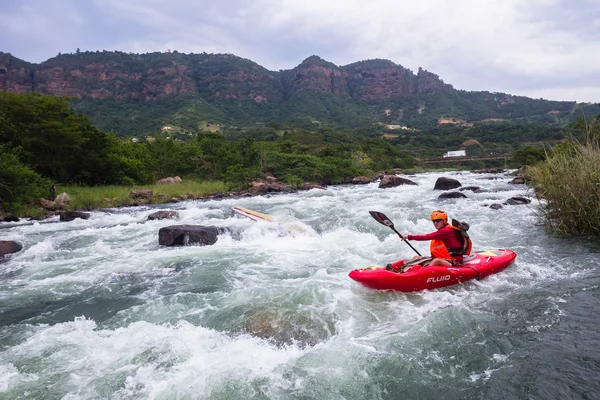 Kayaks River Acción —  Fotos de Stock