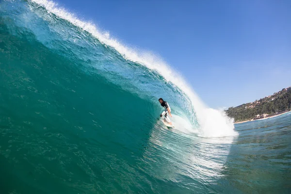 Surfen actie — Stockfoto