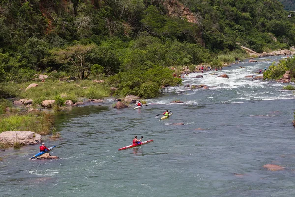 Canoe Race River Rapids — Stock Photo, Image