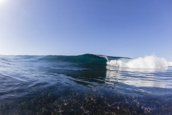 Welle blaues Riff flach — Stockfoto