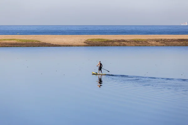 Deska Vodácká říční laguny — Stock fotografie