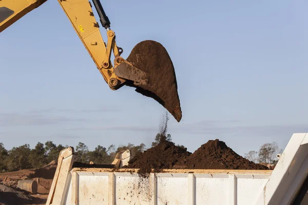 Secchio macchina escavatore — Foto Stock