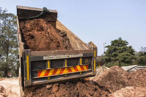 Truck Tipping Earthworks — Stock Photo, Image