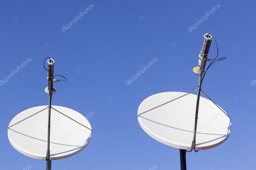 Satellite Dishes Blue