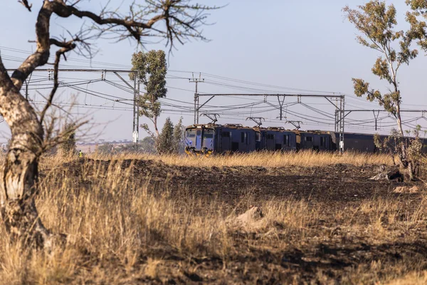 Train Coaches Dry Landscape — Stock Photo, Image