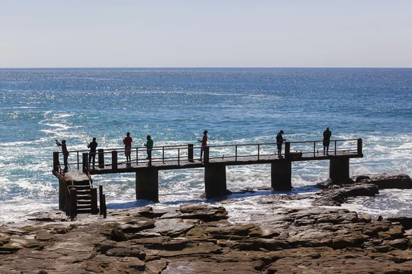 Fishermen Ocean Jetty — Stock Photo, Image