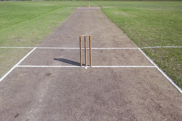 Cricket Pitch Wickets — Stock Photo, Image