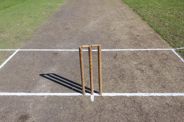 Cricket Pitch Wickets — Stock Photo, Image