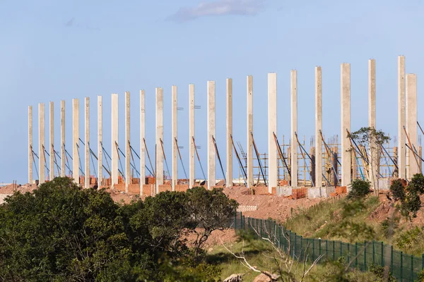 Construction Building Concrete Columns — Stock Photo, Image