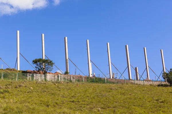 Construção Edifício Colunas de concreto — Fotografia de Stock