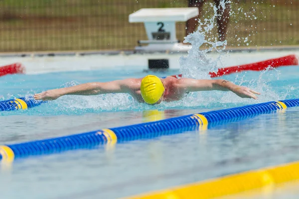 Schwimmer-Aktion — Stockfoto