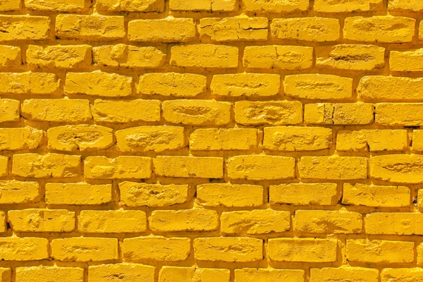 Mur de brique jaune — Photo