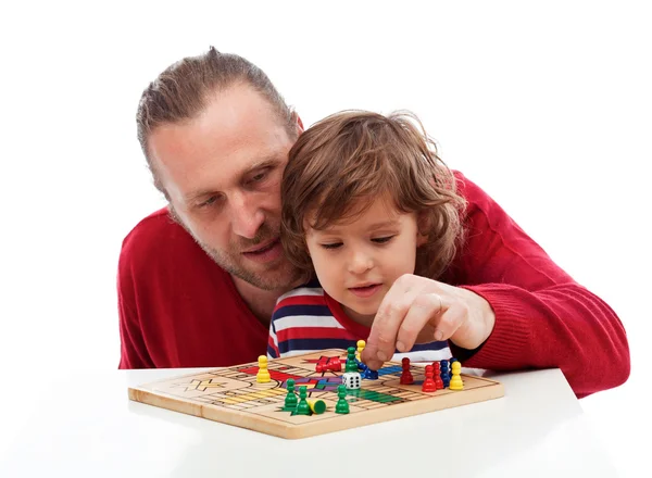 Father and son holding gift box Stock Picture