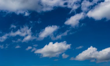 Bulutlu ve mavi gökyüzü