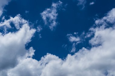 Bulutlu ve mavi gökyüzü