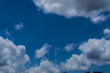 Bulutlu ve mavi gökyüzü