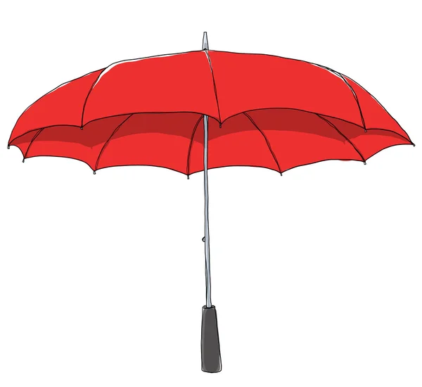 Red Vintage  Umbrellas cute illustration — Stock Photo, Image