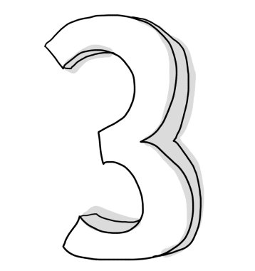 Alfabe yazı tipi üç sevimli elle çizilmiş