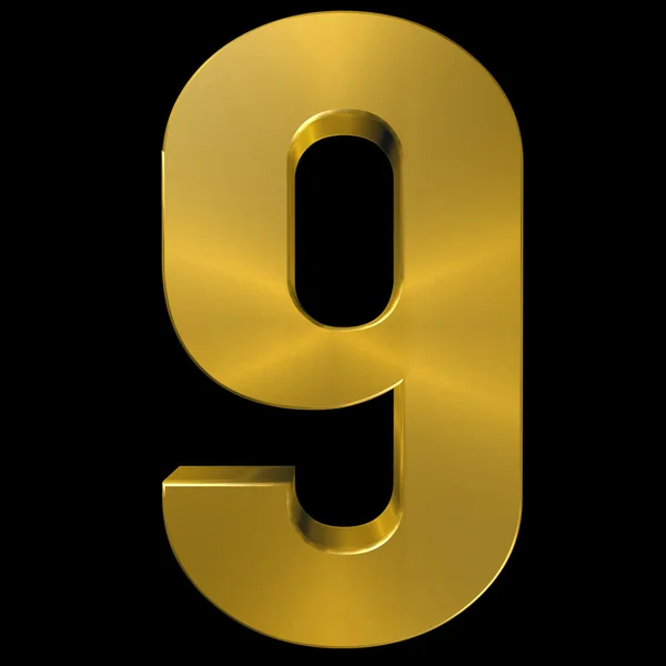 Alphabet Goldschrift 9 — Stockfoto