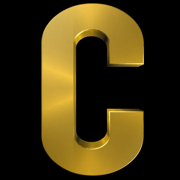 Alfabet guld typsnitt C — Stockfoto