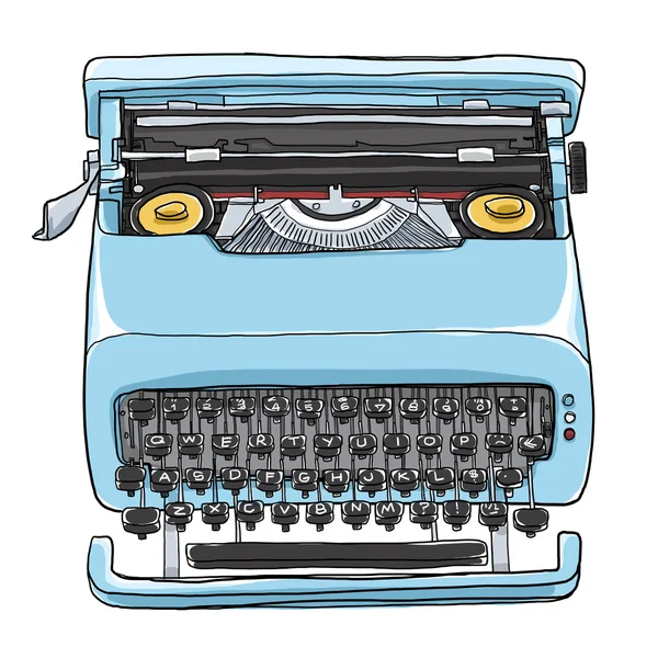 Редкая винтажная иллюстрация пишущей машинки — стоковое фото