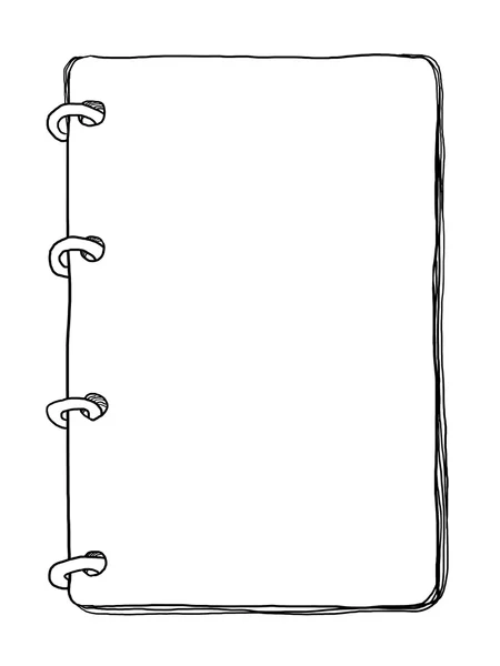 Ilustracja linia notebook papier — Zdjęcie stockowe
